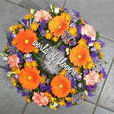 Purple &amp; orange wreath 