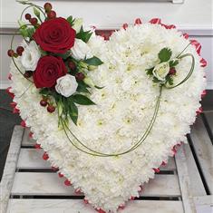 Red and white heart