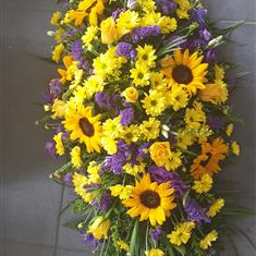 Sunflower coffin spray 5ft