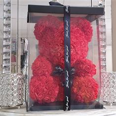 Large red roses bear