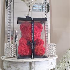 Small red rose bear