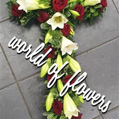 Rose and lily cross